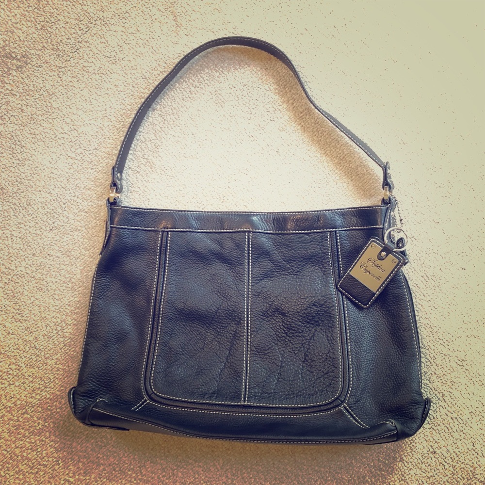 Sophia Caperelli Black Leather Handbag